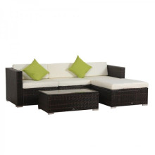 Outdoor Rattan Wicker Sofa Set mit Couchtisch